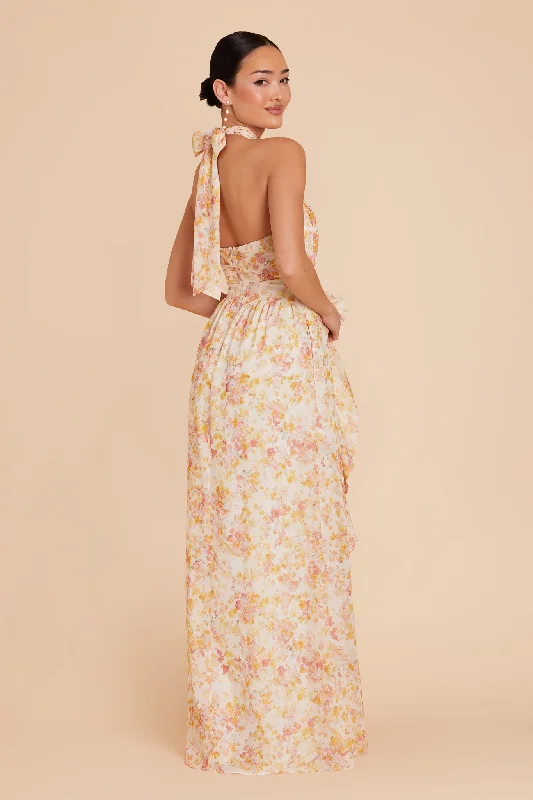 Joyce Chiffon Dress - Pressed Floral