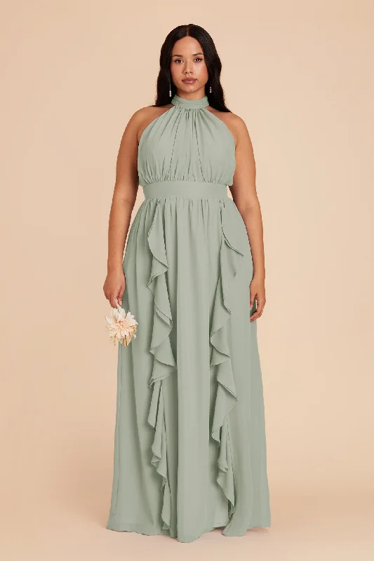 Joyce Chiffon Dress - Sage