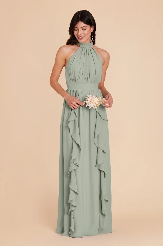 Joyce Chiffon Dress - Sage