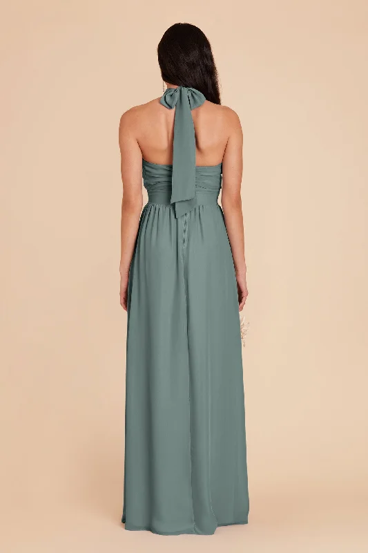 Joyce Chiffon Dress - Sea Glass