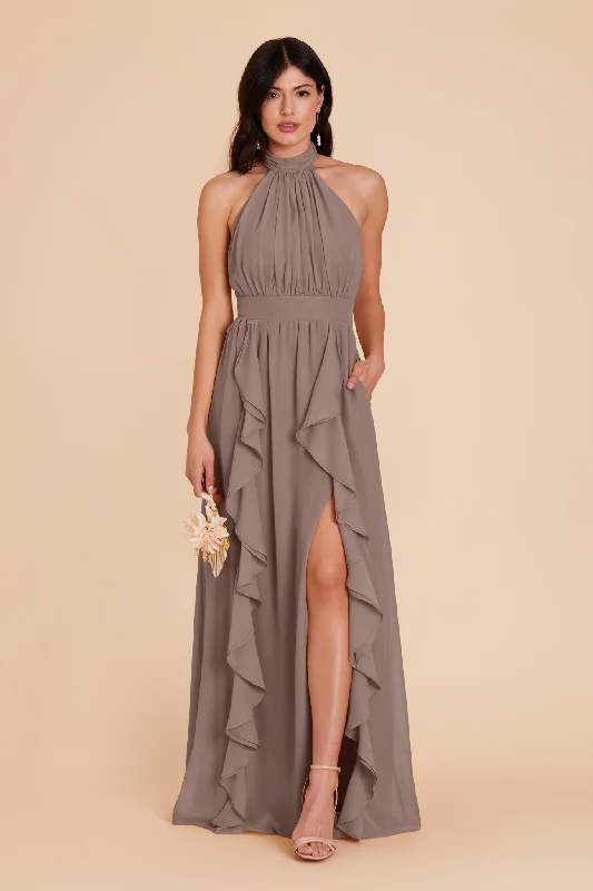 Joyce Chiffon Dress - Toffee