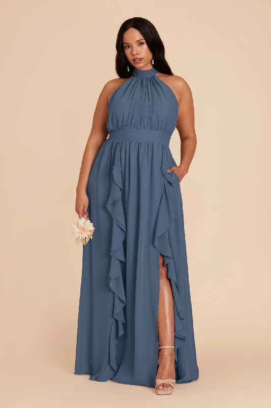 Joyce Chiffon Dress - Twilight