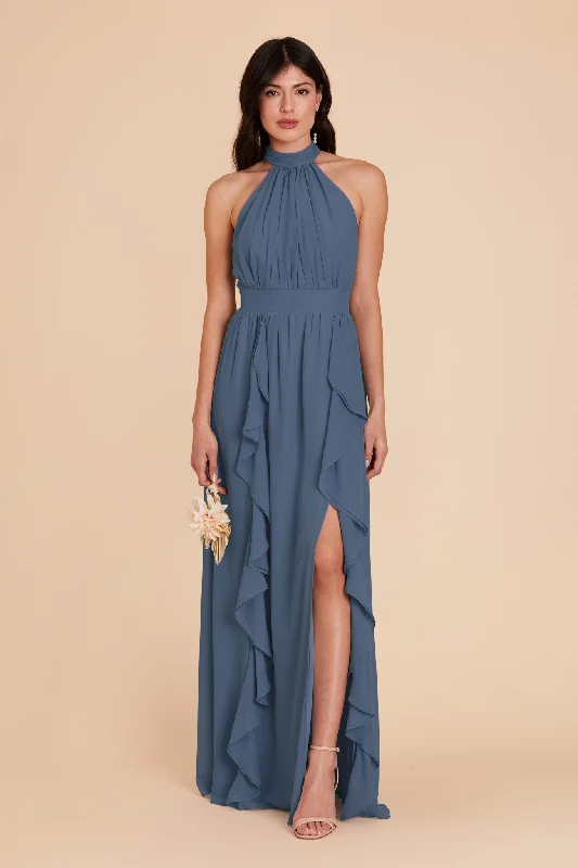 Joyce Chiffon Dress - Twilight