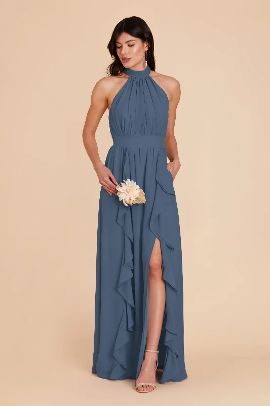 Joyce Chiffon Dress - Twilight