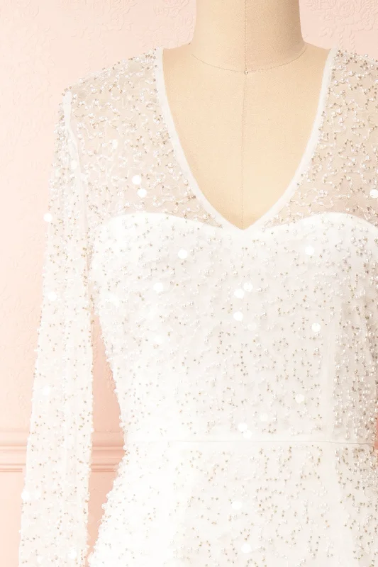 Judith | Long Sleeve Beaded Bridal Dress