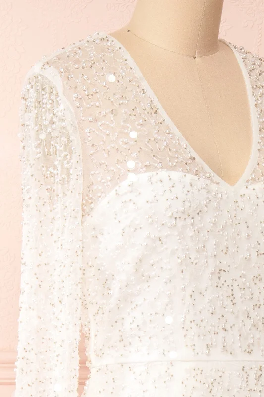 Judith | Long Sleeve Beaded Bridal Dress