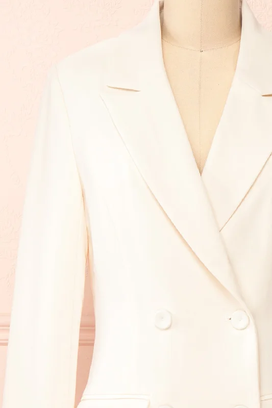 Mirkaa | Ivory Double-Breasted Blazer