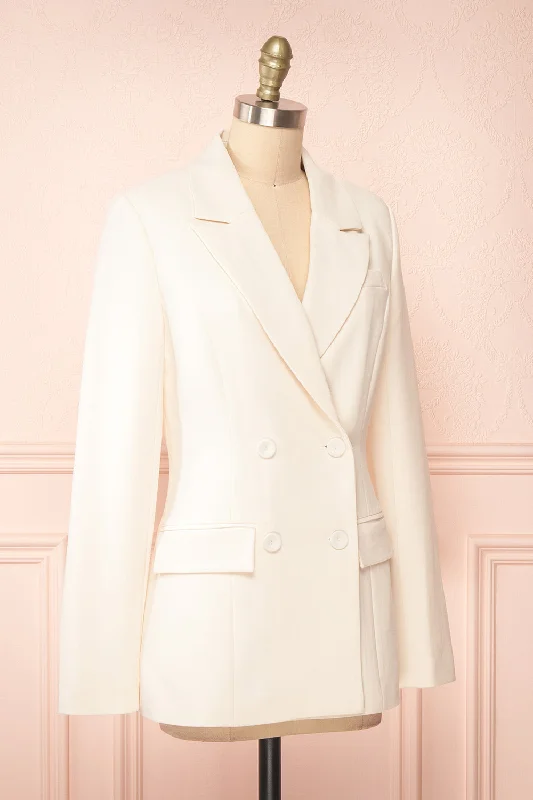 Mirkaa | Ivory Double-Breasted Blazer