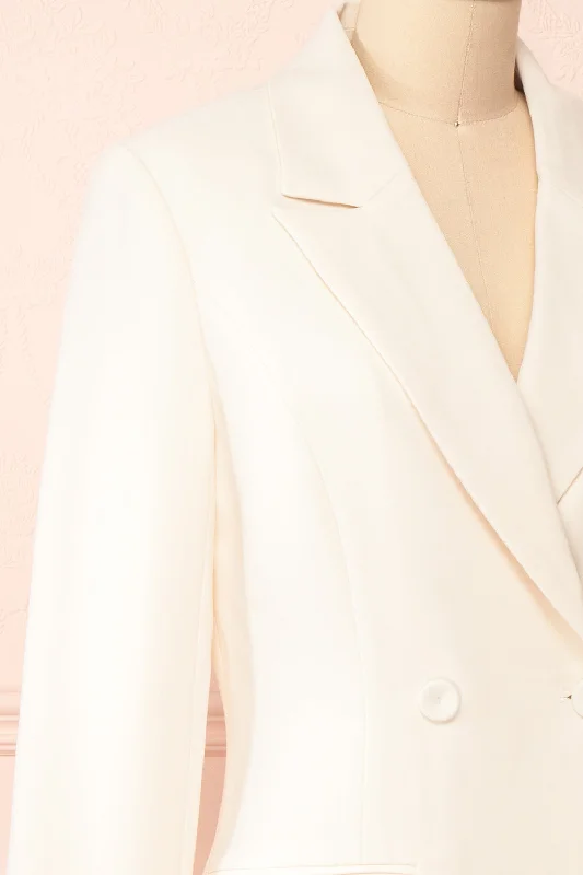 Mirkaa | Ivory Double-Breasted Blazer