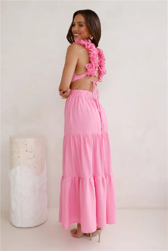 Moonlight Dance Maxi Dress Pink