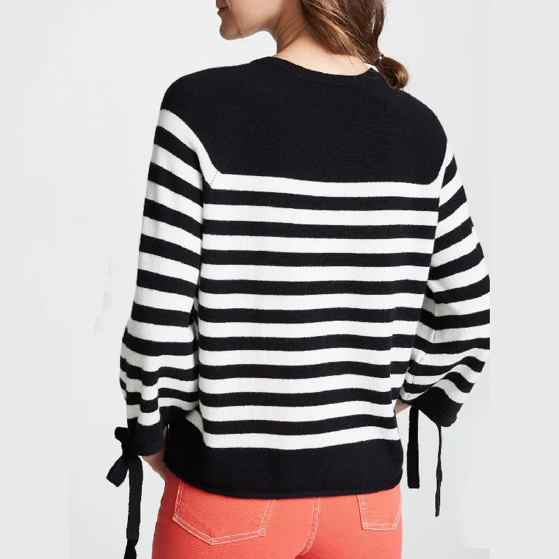 Casey Striped Sweater (Black/Ivory)