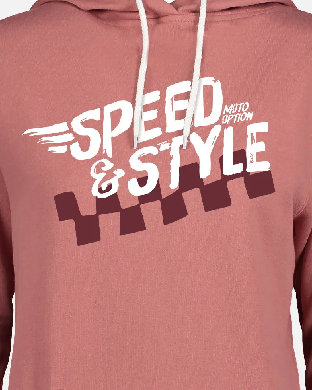 WOMENS SPEED AND STYLE HOODIE - DUSTY ROSE