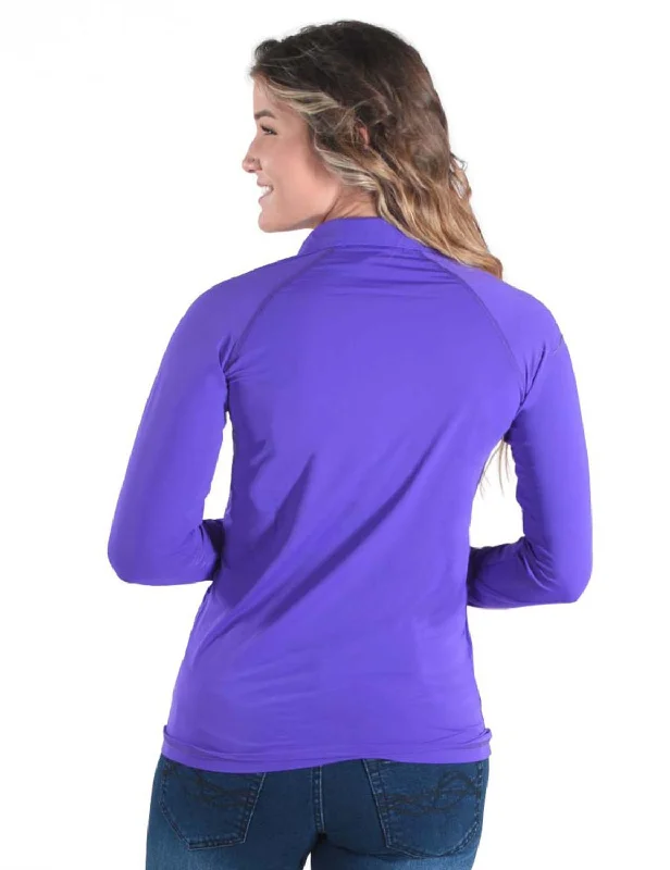 Cowgirl Tuff Womens Cooling UPF Purple Nylon Softshell Jacket