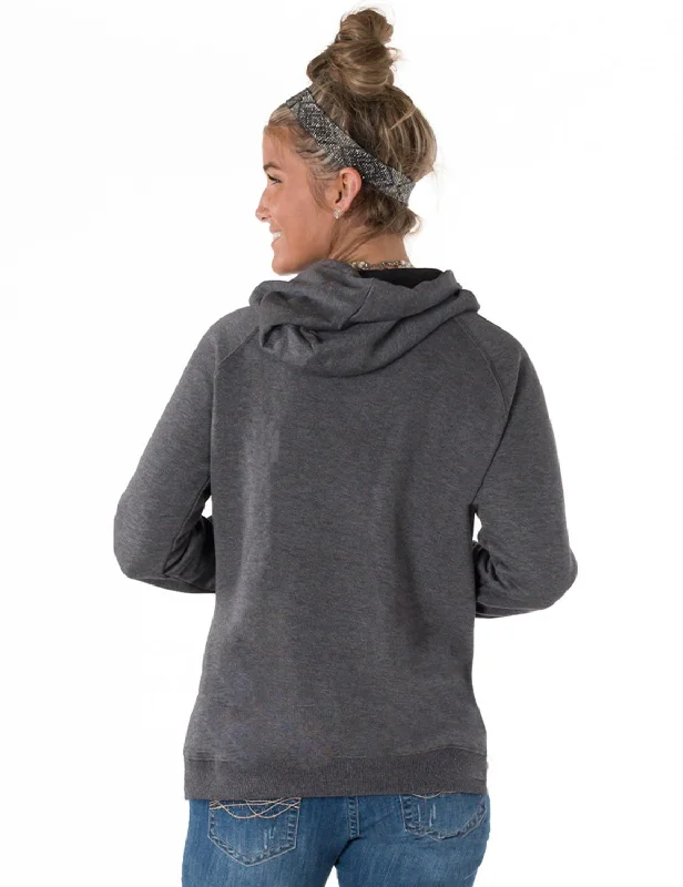 Cowgirl Tuff Womens Free To Roam Charcoal Poly/Rayon Hoodie