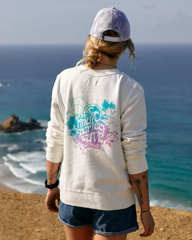 Find The Perfect Wave - Womens Sweat - White