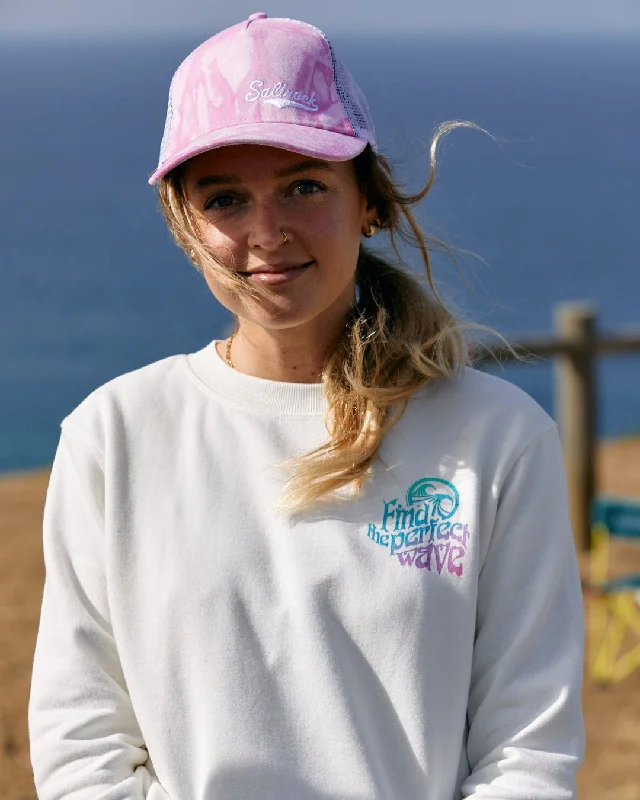 Find The Perfect Wave - Womens Sweat - White