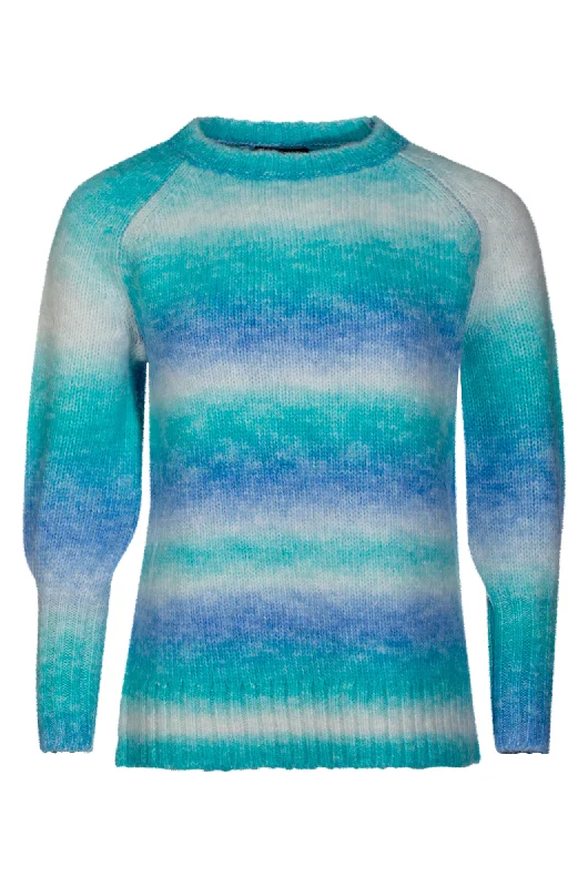 Wide rib detail Multicolour Jersey | Aqua/Blues | 6962ZZ