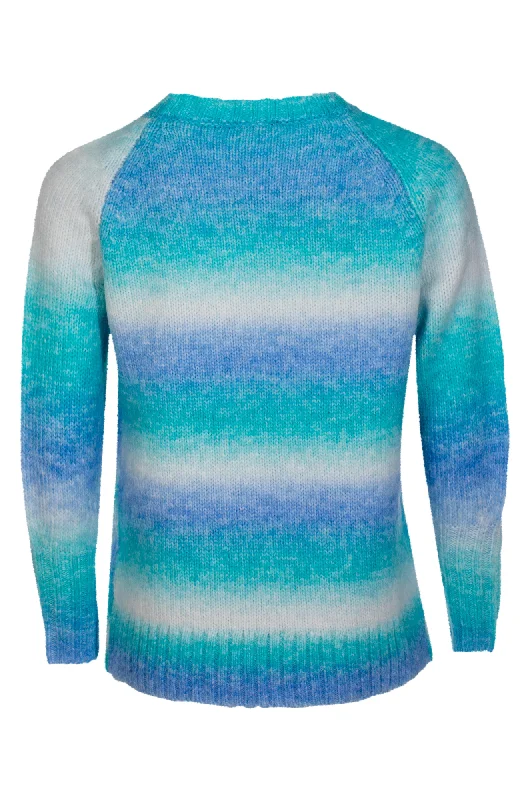 Wide rib detail Multicolour Jersey | Aqua/Blues | 6962ZZ