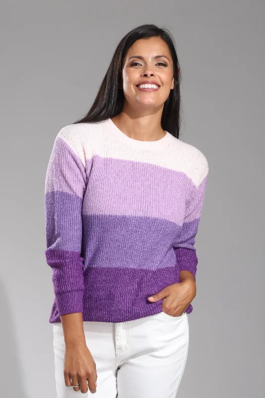 Tonal stripe Ultra Soft Jersey | Lilac Stripes | 7261ZZ