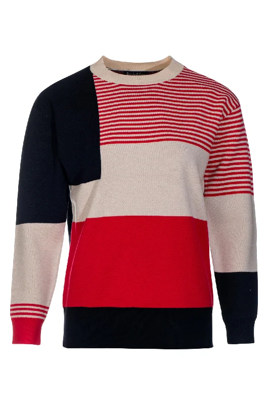 Specialty Knit Jumper | Red Black Parchment | 6972ZZ