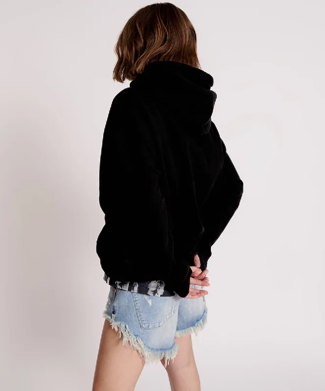 ONE TEASPOON Womens OTS Twisted Hoody Black