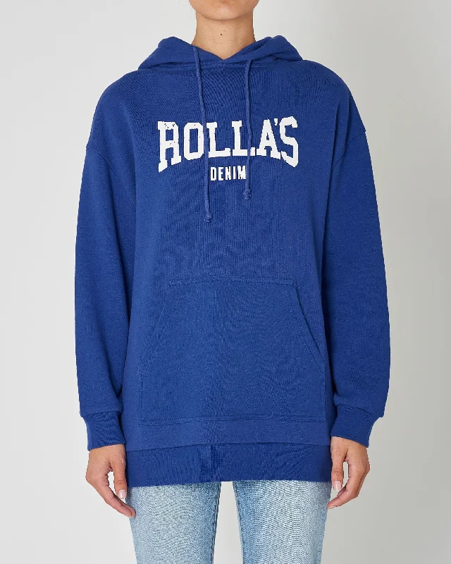 ROLLAS Womens Workout Slouch Hood Sweat Electric Blue