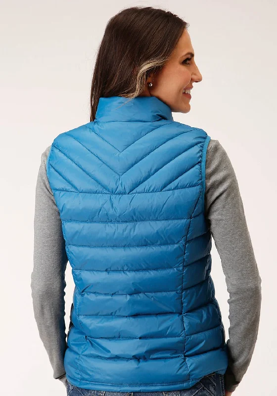 Roper Womens Crushable Down Filled Teal 100% Nylon Softshell Vest