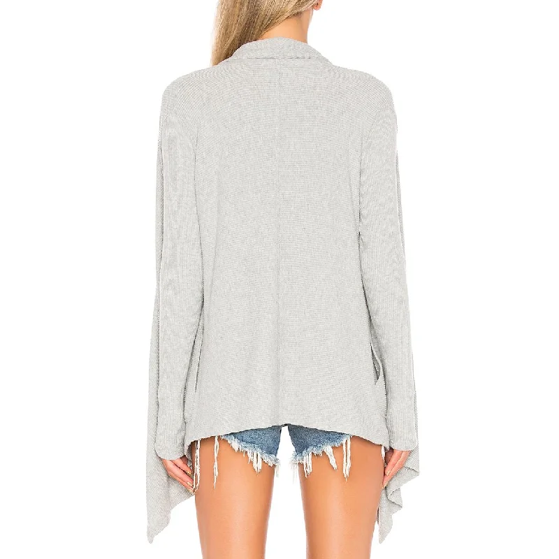 Soraya Ribbed Cardi (Heather Grey)