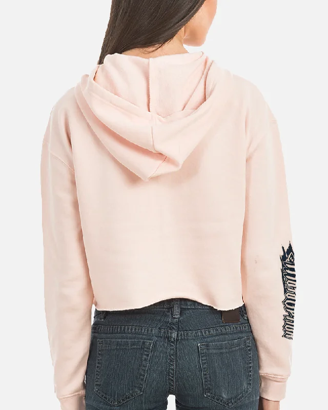 WOMENS WAVE THE FLAG HOODIE - POWDER PINK