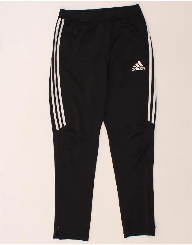 ADIDAS Boys Climacool Tracksuit Trousers 13-14 Years Black Polyester