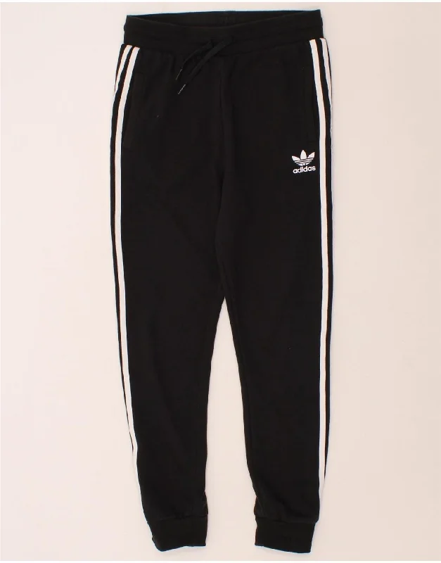 ADIDAS Girls Tracksuit Trousers Joggers 12-13 Years Black