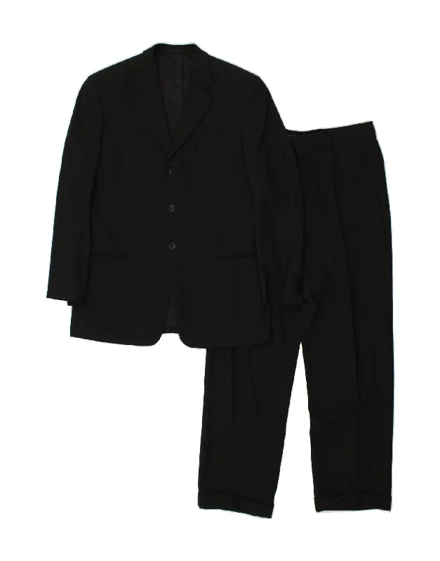 ARMANI COLLEZIONI Mens 3 Button 2 Piece Suit IT 50 Large W34 L31 Black