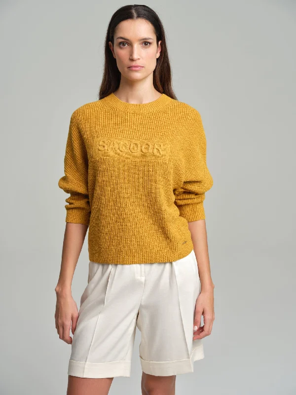 Branding jacquard sweater