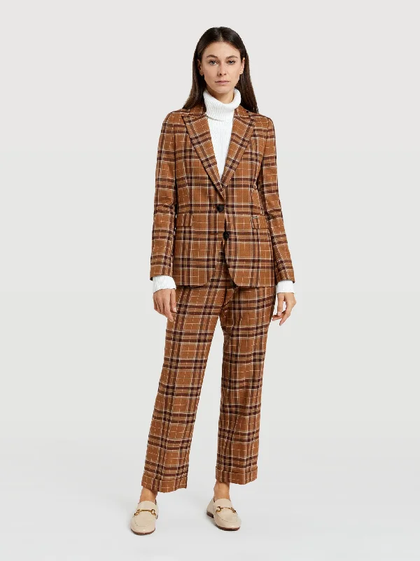 Checks suit blazer