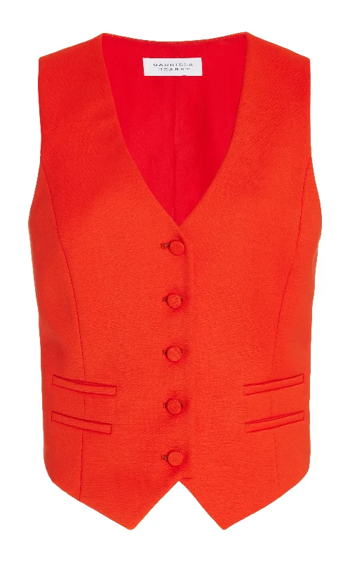 Coleridge Vest in Tonic Orange Sportswear Wool