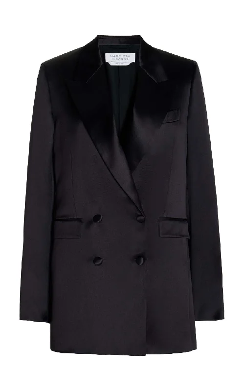 Elmore Blazer in Black Silk