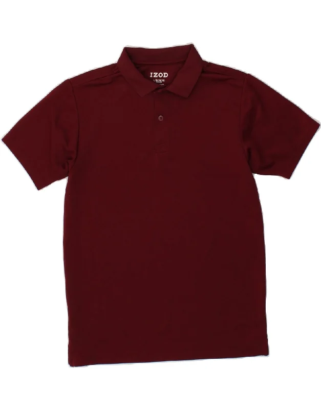 IZOD Boys Regular Polo Shirt 14-15 Years Large  Burgundy Polyester