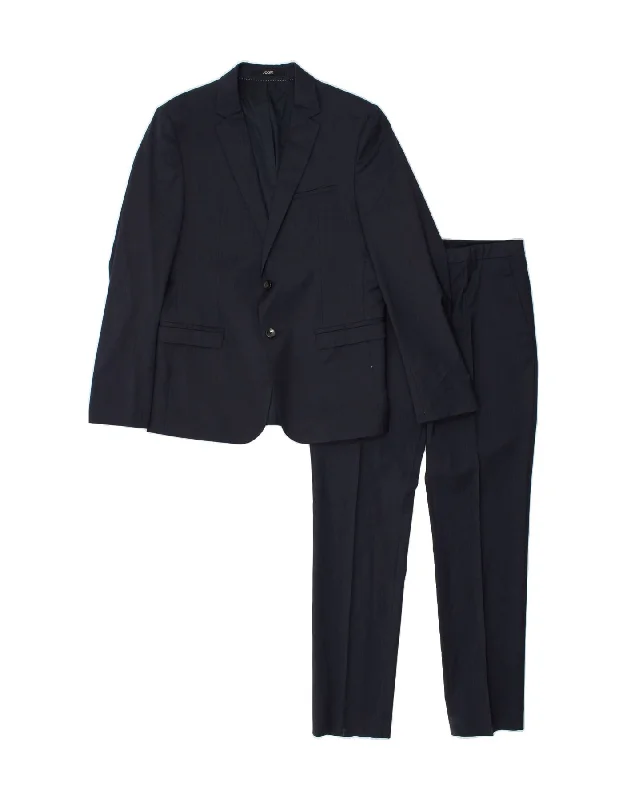 JOOP Mens 2 Button 2 Piece Suit IT 50 Large W30 L30 Navy Blue Viscose