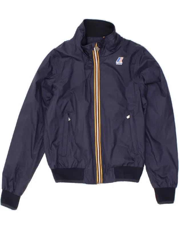 K-WAY Boys Bomber Jacket 13-14 Years Navy Blue Nylon