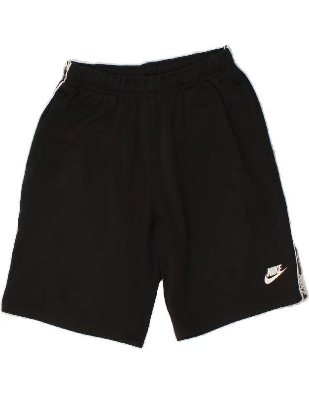 NIKE Boys Dri Fit Graphic Sport Shorts 13-14 Years XL  Black Polyester