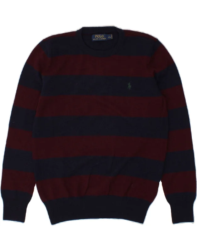 POLO RALPH LAUREN Boys Crew Neck Jumper Sweater 14-15 Years L Navy Blue