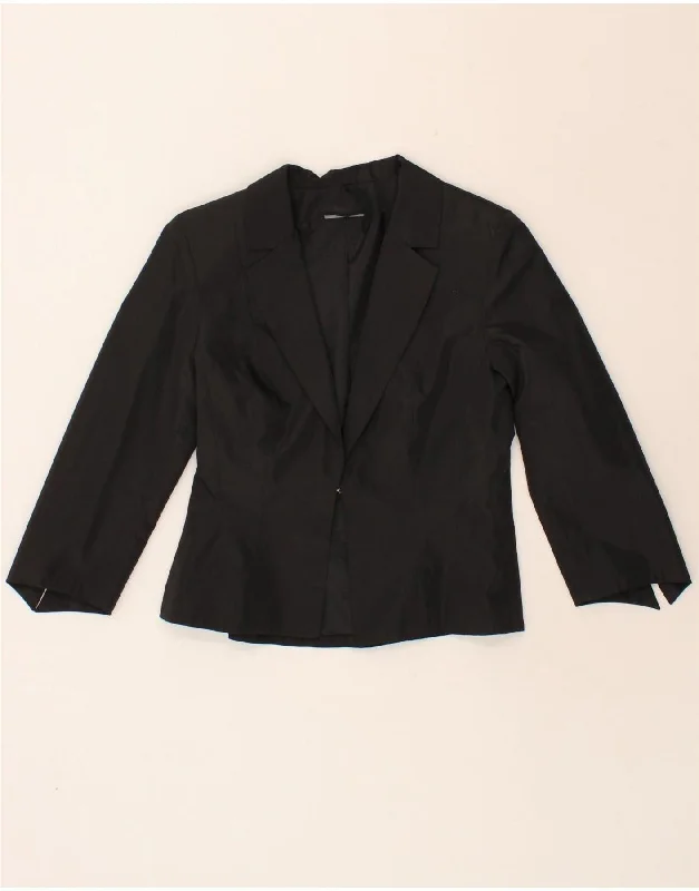 YOUR SIXTH SENSE Womens Blazer Jacket UK 12 Medium Black Polyester