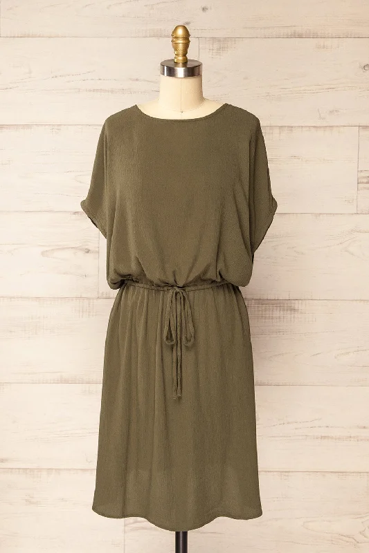 Ababa Khaki | Oversized Short Dress