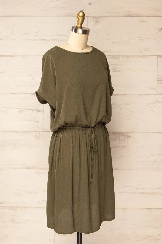 Ababa Khaki | Oversized Short Dress