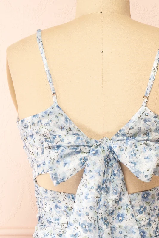 Bridgett | Short Floral Dress w/ Bow