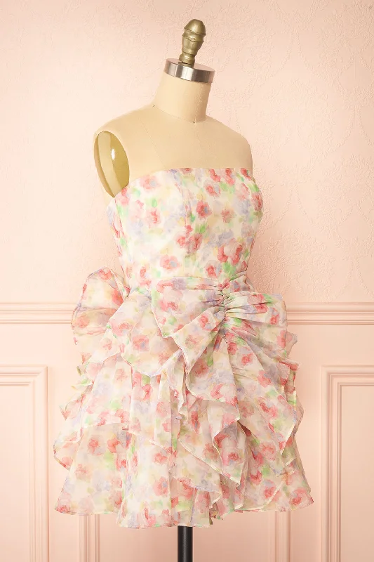 Mastuoka | Strapless Ruffled Short Dress