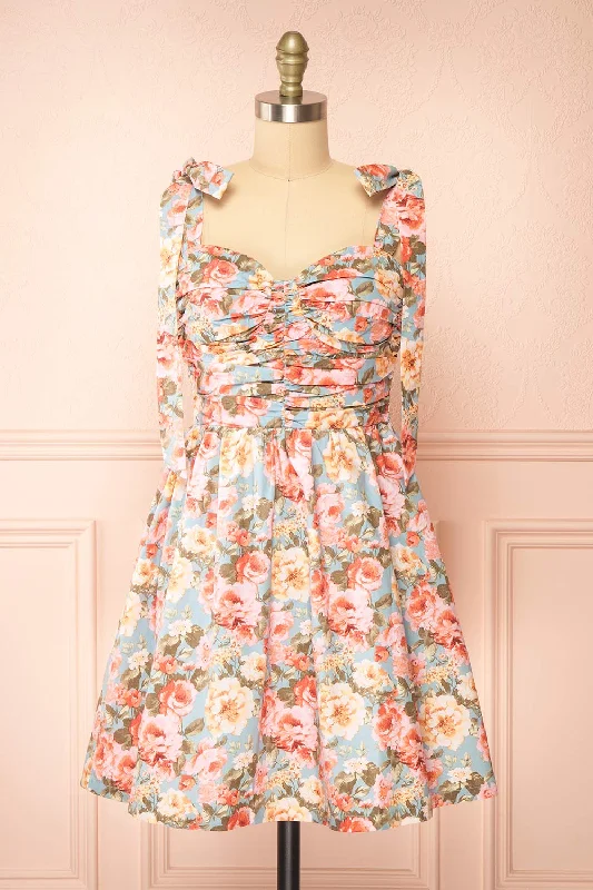 Piknikie | Short Floral Dress w/ Pockets