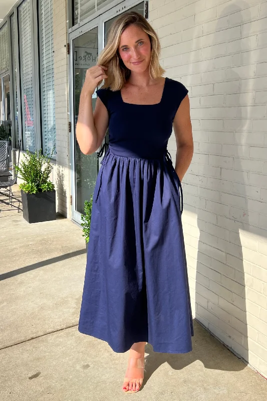 French Quarter Square Neck Midi Dress