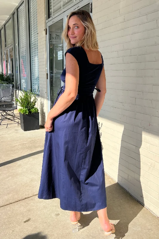 French Quarter Square Neck Midi Dress