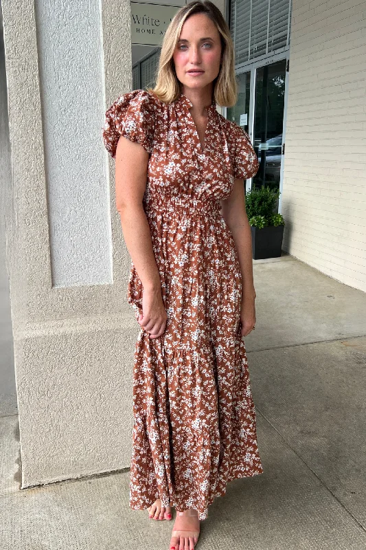 Modern Summer Floral Midi Dress